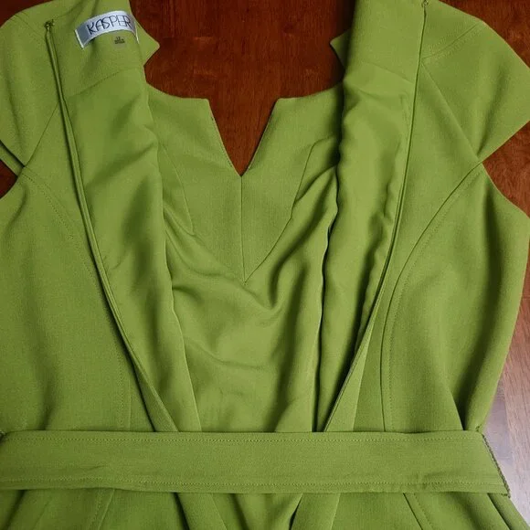Kasper ~ Sz 12 ~ Bright Green Sheath Dress ~ NWT - Picture 7 of 11